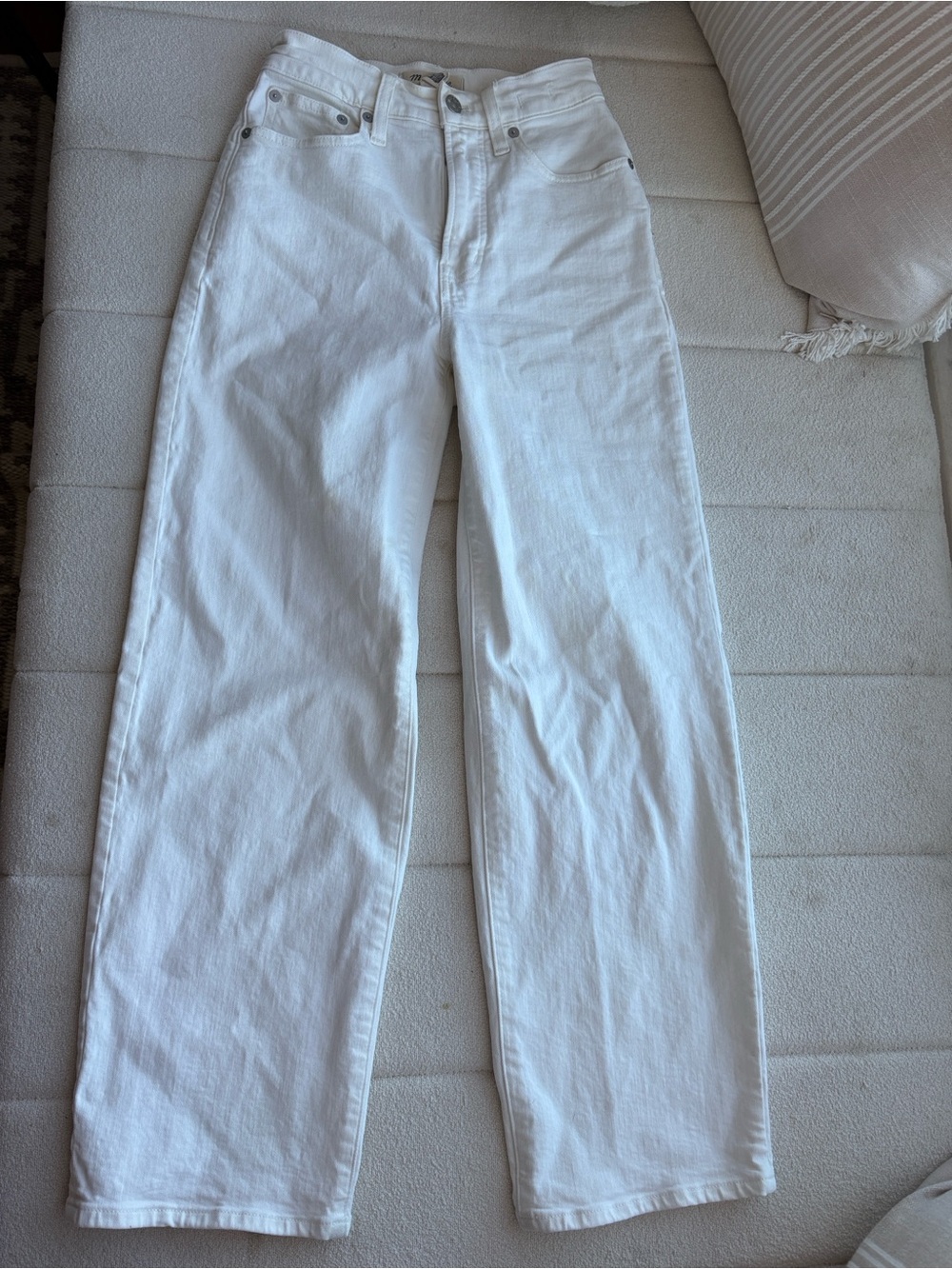 Madewell White Wide-Leg High-Rise Jeans